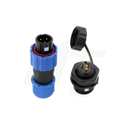 Image of HangTon SD13 3 Pin Plug Panel Socket Aviation Circular Waterproof IP68 Plastic Connector Male Female 5A 250V for Outdoor Power System