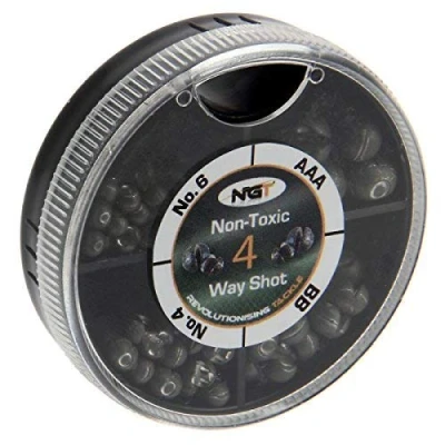 Image of 3xWay Dispenser Non Toxic Fishing Split Shot AAA, BB, 4,6