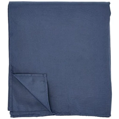 Image of Soleil d&#039;Ocre, Alix Rectangular Stain Resistant Tablecloth, Polyester, Navy Blue, 140 x 300 cm