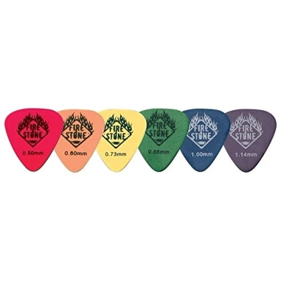 Image of Fire Stone Plectrum/Pick Delrin Tex, 351 shape, roughened version, 0, 73 mm, yellow, 12 pieces