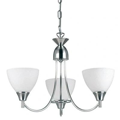 Image of ENDON Alton 3lt pendant 60W satin nickel plate 1805 3SC