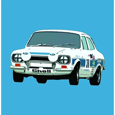 Image of Ford Escort MK1 RS2000 Greeting Card Retro Motor Company
