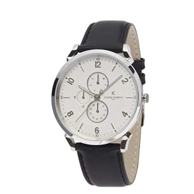 Image of Pierre Cardin Men&#039;s Multi Dial Quartz Watch with Leather Strap CPI.2021