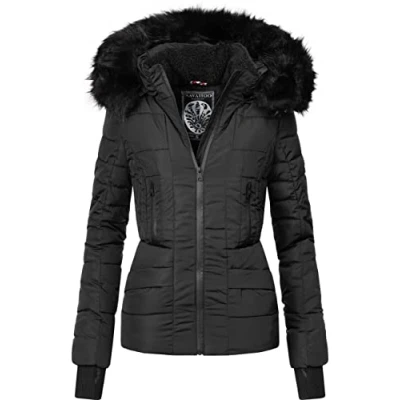 Image of Navahoo Adele Ladies’ Winter Jacket with Black Faux Fur Hood XL