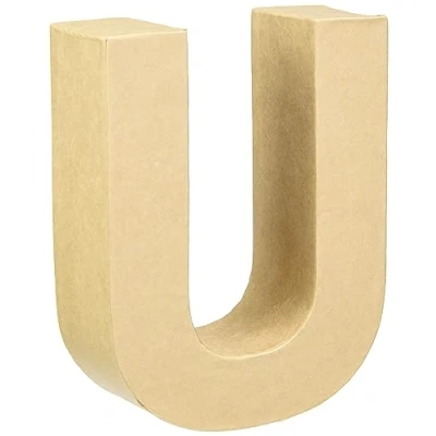 Image of Glorex Cardboard Letter U, Natural, U