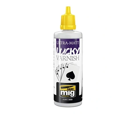 Image of AMMO MIG 2050 Ultra Mate Lucky Varnish, Multicolour, 60 ml (Pack of 1)