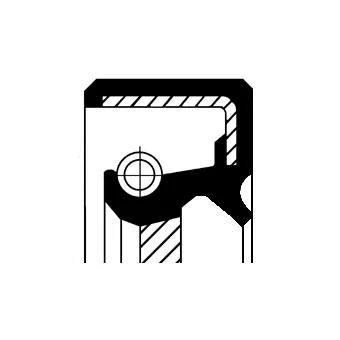 Image of 82001197, BASLRDSimmerring Crankshaft Seal CORTECO 12001197B frontal sided FPM (fluoride rubber) PEUGEOT: 504, 505 Saloon, 504 Pickup