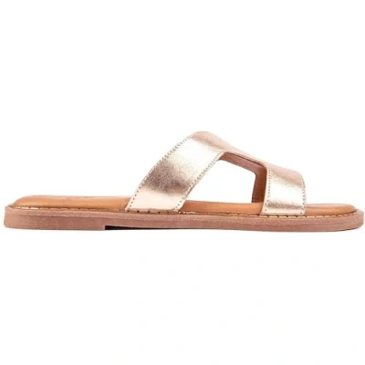 Image of Sole Womens Noor Slide Sandals Metallic Size UK 6