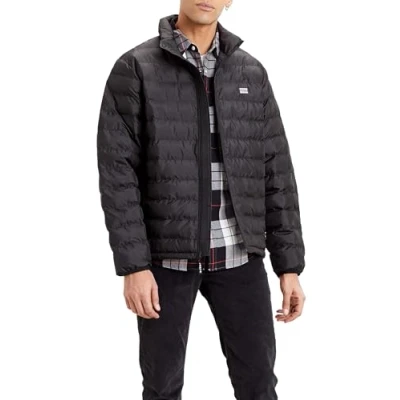 Image of Levi&#039;s Men&#039;s Short Down Packable Jacket Mineral Black (Black) L