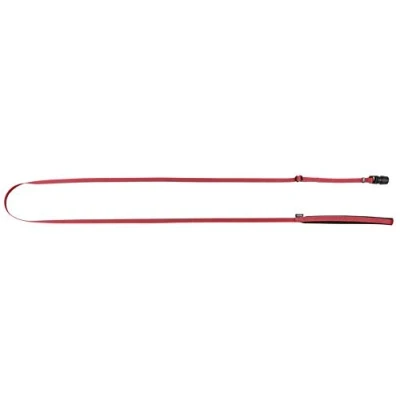 Image of GOLEYGO flat dog leash, red, size S 1.4 2m, secure magnetic lock, incl. Adapter pin, leash for small dogs up to 15kg, maximum load 100kg