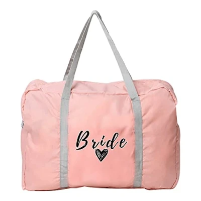 Image of Cabin Bag 45x36x20 for Easyjet Airlines Underseat Travel Holdall Carry on Hand Luggage Weekend Packable Duffel Bag,Sports Fitness (Bride Heart)
