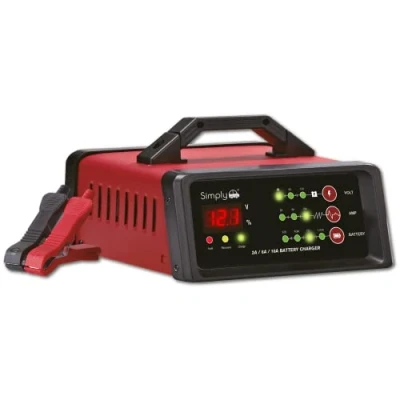 Image of Simply BTC 6010 2/6/10Amp 6/12V Heavy Duty Smart Battery Charger 200AH LED Output Display Adjustable Portable Design