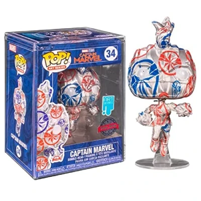 Image of Funko Pop Marvel Captain Artist Series #34 Exclusive Special Edition Figures