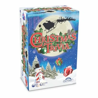 Image of Outset Media Christmas Trivia Game 500 Themed Quiz Questions Ages 12+