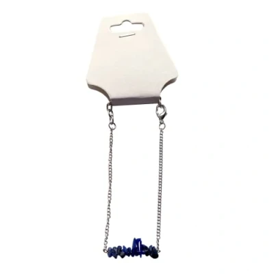 Image of VIE Silver Chain Chips Bracelet, Lapis Lazuli, One