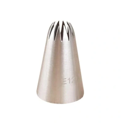 Image of E12 Piping Nozzle Cake Decorating Icing Tips Stainless Steel Tube Baking &amp; Pastry Tools Bakeware