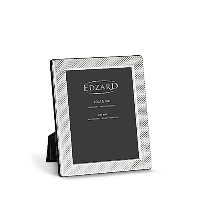 Image of Edzard Photo Frame Cagliari, 4x6 inch (10x15 cm), Silver Plated Picture Frame, Tarnish Protected