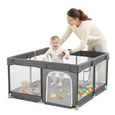 Image of Baby Playpen 127x127cm for and Toddlers Child&#039;s Play Pen Indoor &amp; Outdoor with Breathable Mesh Fabric