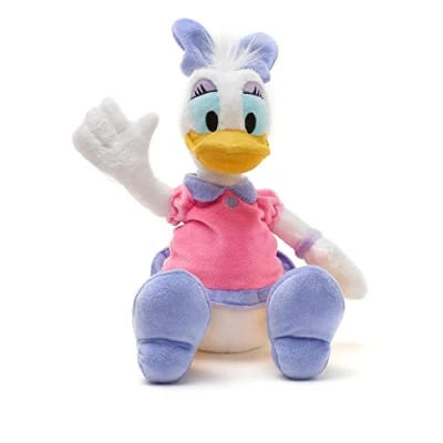Image of Disney Store Official Daisy Duck Small Soft Toy for Kids, 30cm/11, Cuddly Character with Feel Finish and Embroidered Details, Squishy Bean Bag Tummy Suitable Ages 0+