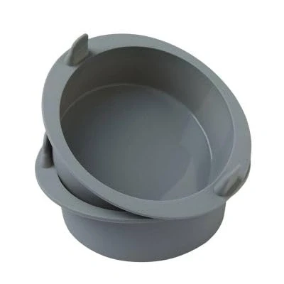 Image of 2 Lakeland Air Fryer Round Silicone Moulds 20cm x 18cm 9cm H Perfect for Cakes in