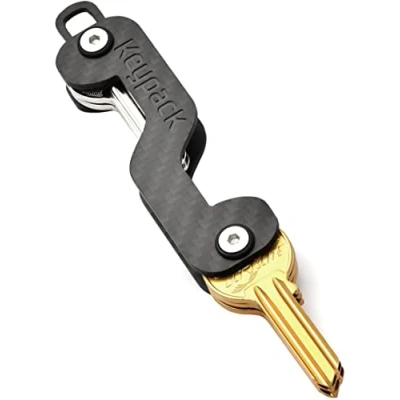 Image of Keypack key Organizer with 12 in 1 Multitool holder for up to 16 keys Keychain Carbon case