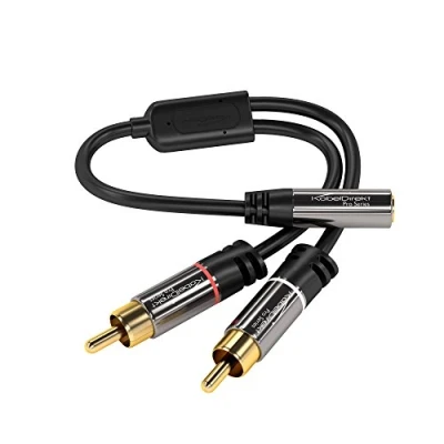 Image of KabelDirekt 0.2m 3.5mm to RCA Adapter (Adapter 2 x male female) PRO Series