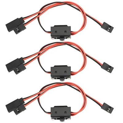 Image of GTIWUNG 3 Pcs Futaba Style Way On/Off Switchs, RC/JR On Off RC Car Accessories