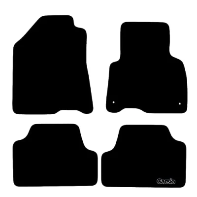 Image of Carsio Carpet Car Mats For Kia Soul EV Electric 2019+ Onwards Tailored Fit Floor Mat Set Complete Accessory Black Custom Fitted All Weather, Anti Slip Backing &amp; Trim