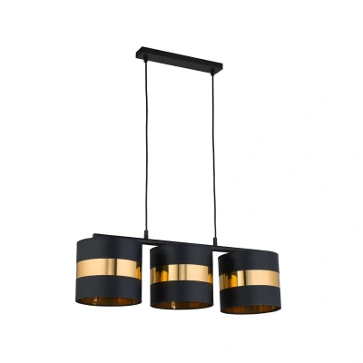 Image of Paris Bar Pendant Ceiling Light Black, Gold 3xE27