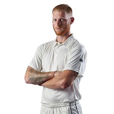 Image of Gunn &amp; Moore Mens Maestro Cricket Shirt, White, Medium Adult Chest 38 40 Ins EU
