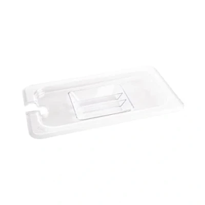 Image of Vogue U254 Polycarbonate 1/6 Gastronorm Notched Lid,White,176x162mm