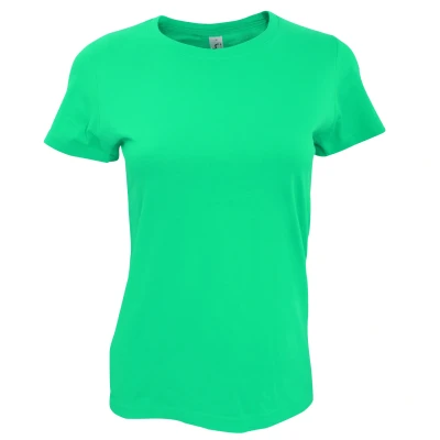Image of SOLS Womens/Ladies Imperial Heavy Short Sleeve T Shirt (Emerald) Cotton Size Small