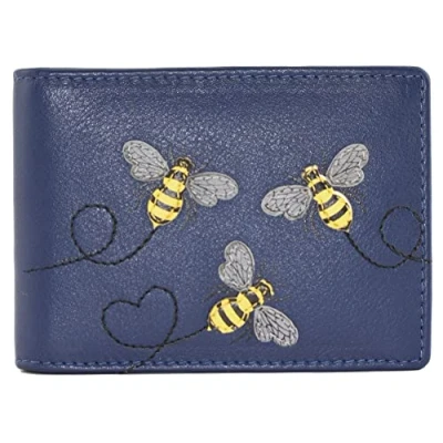 Image of Mala Leather Suri Collection Travel Card/Season Ticket Holder 687TC_92 Blue