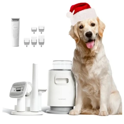 Image of Neakasa P0 Pro Dog Clippers with Vacuum Suction 99% Pet Hair, Grooming Kit Professional, Groomer, 5 Proven Tools, Cat Brush for Deshedding, Remover Thick Long Hair