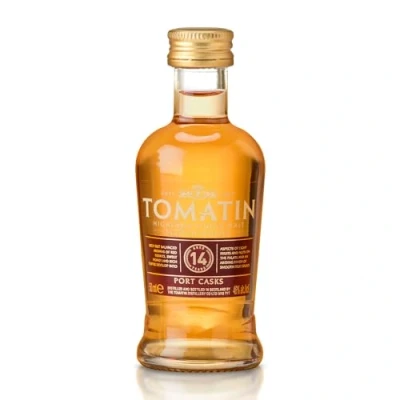 Image of Tomatin 14 Year Old Highland Single Malt Scotch Whisky 46% alcohol/vol 5cl Miniature Glass Bottle