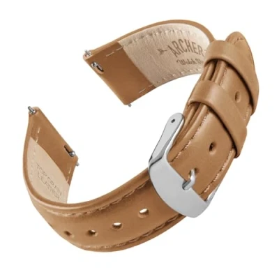 Image of Archer Watch Straps Top Grain Leather Quick Release (Camel Tan/Matched Thread, 22mm)