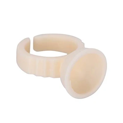Image of 100Pcs Microblading Ring Cup,Silicone Tattoo Cup, Pigment Glue Holder(S)