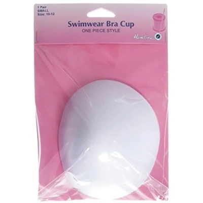 Image of Hemline Small (10 12) White Swimwear Bra Cups For One Piece With Padded Section Support 1 Pair GBH960.S