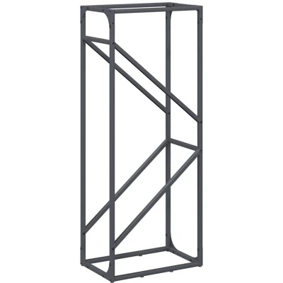 Image of vidaXL Firewood Rack Anthracite 40x25x100 cm Cold rolled steel