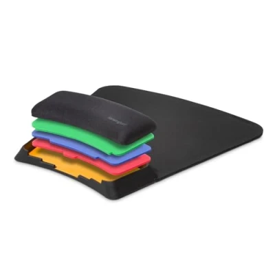 Image of Kensington mouse mat with Adjustable wrist Rest Ergonomic SmartFit, anti slip support for comfort when using computer or laptop laser &amp; optical mice Black (K55793EU)