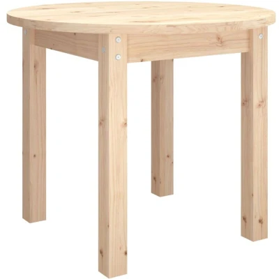 Image of vidaXL Coffee Table Ø 55x45 cm Solid Wood Pine