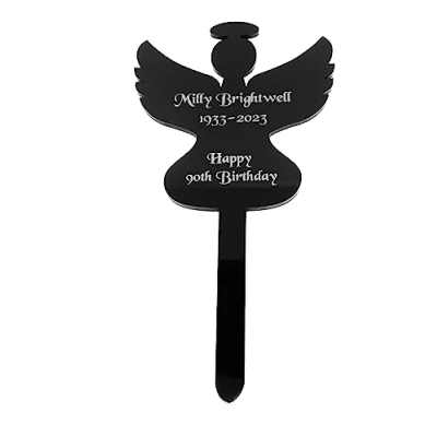 Image of KC Laser Crafts Personalised Memorial Plaque, Ground Stake, Grave Marker for Cemetery or Garden Tribute Remembering Loved Ones Family Pets
