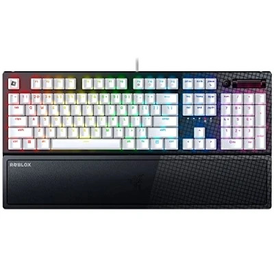 Image of Razer BlackWidow V3 (Green Switch) Mechanical Gaming Keyboard (Clicky Switches, Doubleshot ABS Keycaps, Multi Function Digital Roller and Media Key, Wrist Rest) US Layout Roblox Ed.