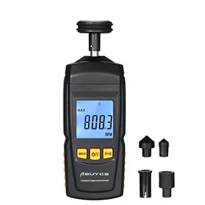 Image of Digital Tachometer Handheld Contact Motor LCD Speedometer Tach RPM Tester electrical Machine Rotate Speed Gauge Meter for fan Car Making