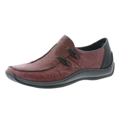 Image of Rieker Women&#039;s L1751 35 Loafers, Red (Wine/Schwarz 35), 6 UK