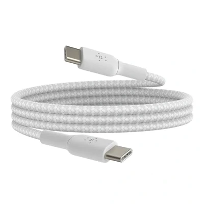 Image of Belkin Boost Charge USB C Braided Cable 1 Meter White