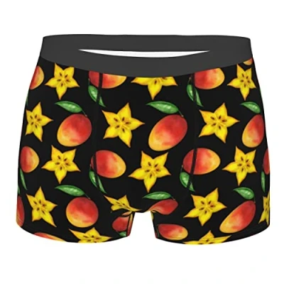 Image of 408 Carambola Mango Men&#039;S Boxer Briefs Hipster,Stretch Shorts Soft M
