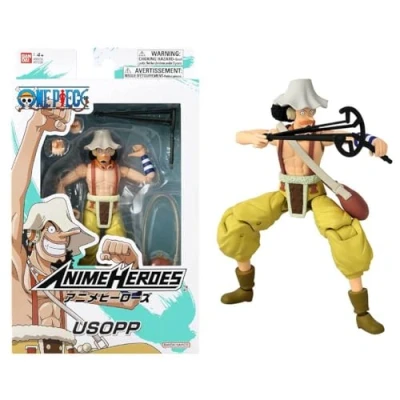 Image of Anime Heroes One Piece Figures Usopp Action Figure, 17cm Articulated Figure With Extra Accessories, Bandai Pirate Toys Range, Excellent Gift