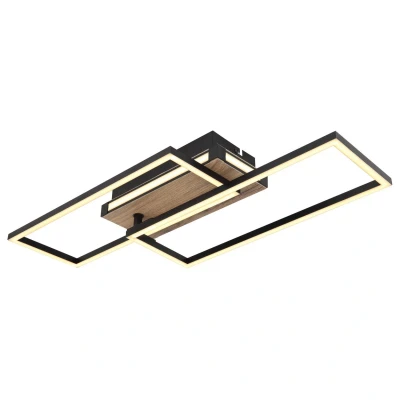 Image of Globo Colli LED ceiling light, width 49 cm, dark wood, wood