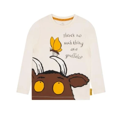 Image of Gruffalo T Shirt Long Sleeve Girls Tshirt Cotton Shirts Kids Clothing Cream 2 3 Years